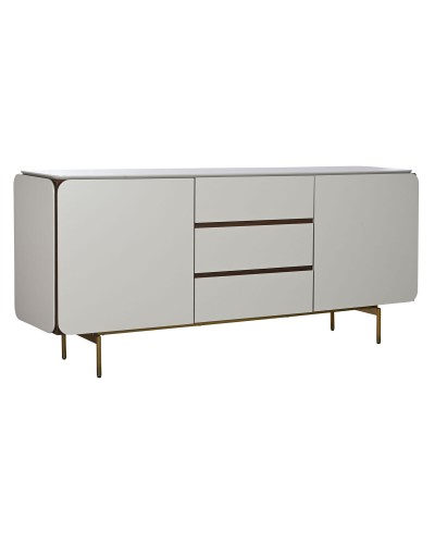 Sivupöytä Home ESPRIT Valkoinen Ruskea Kullattu Puu Puu MDF 183 X 41,5 X 80 cm