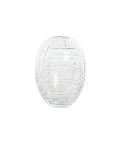 ESPRIT Transparent Vase in Modern Crystal, 12 x 12 x 17 cm
