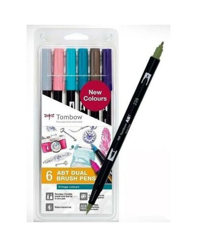Marqueurs double pointe Tombow ABT - Multicolore, Idéaux pour les artistes et les dessinatrices.
