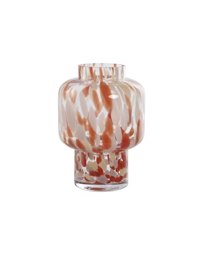 Vase ESPRIT Crème Terracotta Cristal 15x15x21cm, Élégant et Moderne pour Décoration d'Intérieur.
