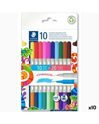 Set Viltstiften Staedtler Noris 3280 Multicolour (10 Stuks)