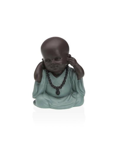 Estatua Buda Decorativa Versa Resina | 6,5 x 10 x 8,5 cm | Ideal para decoración del hogar y regalos
