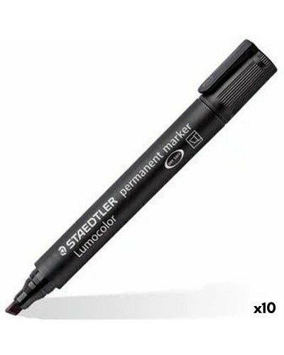 Permanent markörpenna Staedtler Lumocolor 350 Svart (10 antal)