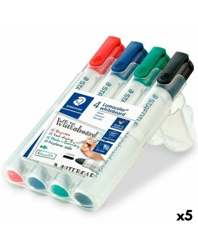 Set Viltstiften Staedtler Lumocolor Whiteboard 4 Onderdelen Multicolour (5 Stuks)