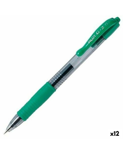 Pilot G-2 Gelschreiber, Grün, 0,4 mm Spitze, 12 Stück
