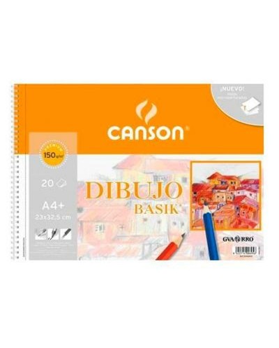 Canson Basik Bloc de Dessin Lisse Microperforé, A4, 120 g/m²
