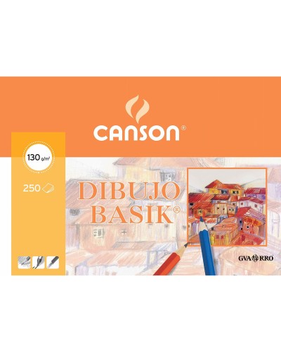 Canson Basik Zeichenpapier, 250 Blatt weißes A4-Papier, perfekt für Zeichnungen, Skizzen und künstlerische Kreationen
