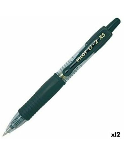 Kynä Roller Pilot G-2 XS Sisäänvedettävä Musta 0,4 mm (12 osaa)