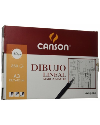 Papier à dessin Canson Basik blanc A3, 250 feuilles de qualité pour artistes et étudiants.
