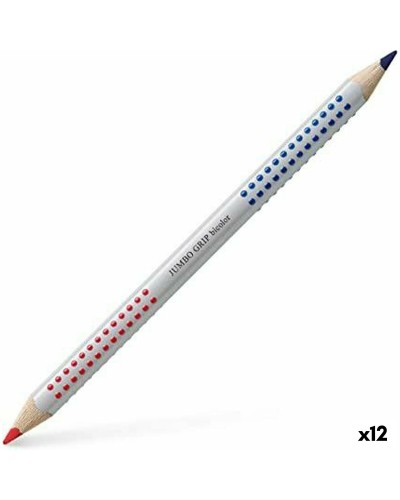 Kleurpotloden Faber-Castell Jumbo Blauw Rood (12 Stuks)