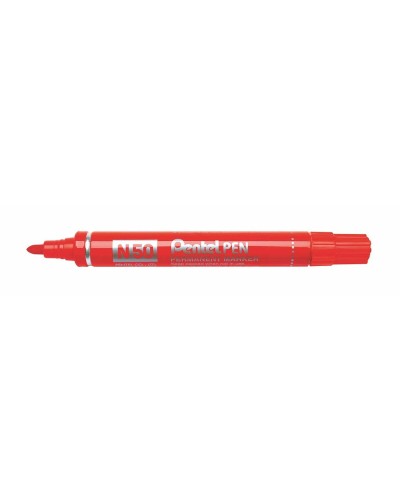 Permanente markeerstift Pentel N50-BE Rood 12 Onderdelen