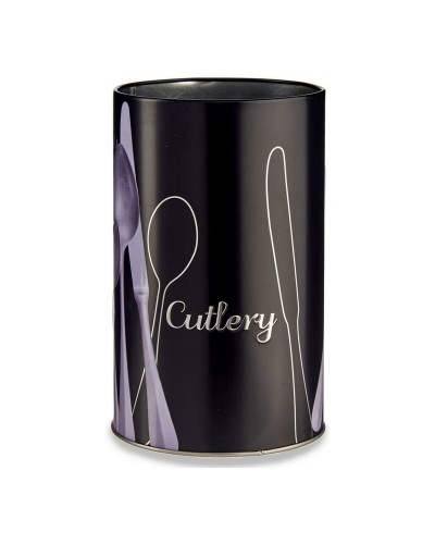 Boîte en Métal Argenté Noir de 1 Litre (92331)
