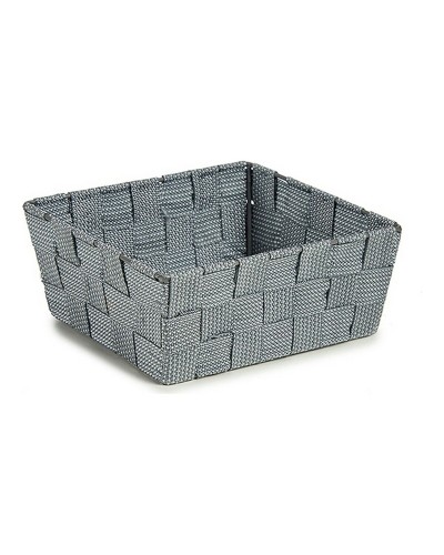 Mand Kipit A3-6929A9 Grijs Stof Vlechten 18 x 8 x 21 cm