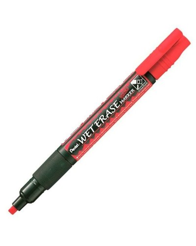 Rotuladores de Tiza Líquida Pentel Wet Erase, Rojo, Paquete de 12 - Escribe, Borra, Re-escribe
