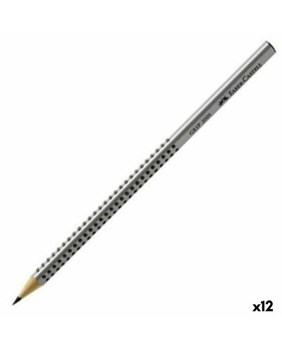 Faber-Castell Grip 2001 Ecological Pencil Grey HB, Pack of 12
