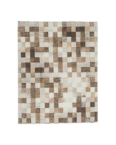 Tafelkleed Kvadrater Dun canvas Beige (140 x 180 cm)