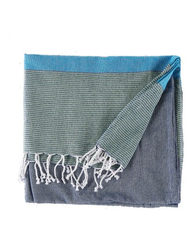 Gestreiftes Multifunktionstuch 160 x 200 cm Hellblau, Vielseitig und Stilvoll
