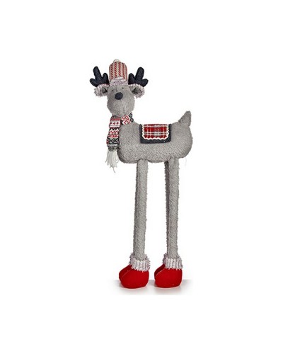 Reno de Navidad Inflable de 1 m - Decoración Festiva Roja Gris Blanca

