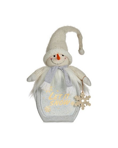 Decoratieve figuren Sneeuwpop Wit 15 x 65,5 x 27 cm