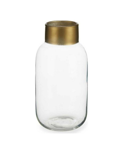 Vaas Gouden Transparant Glas (11,5 x 24 x 11,5 cm)