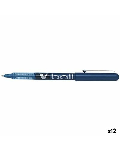 Pilot V-Ball Roller Stylo - 12 pièces, Pointe Ultra Fine 0,3 mm, Encre Bleue Ciel
