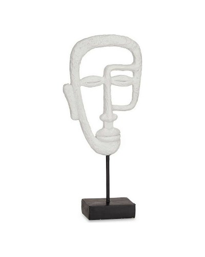 Statue Décorative Visage Blanc Polyrésine, 19,5 x 38 x 10,5 cm
