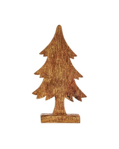 Árbol de Navidad de Madera Dorada 5 x 31 x 15,5 cm - Decoración Navideña
