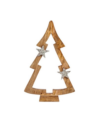 Kerstboom Bruin Silhouet 7 x 50 x 32 cm Zilverkleurig Hout