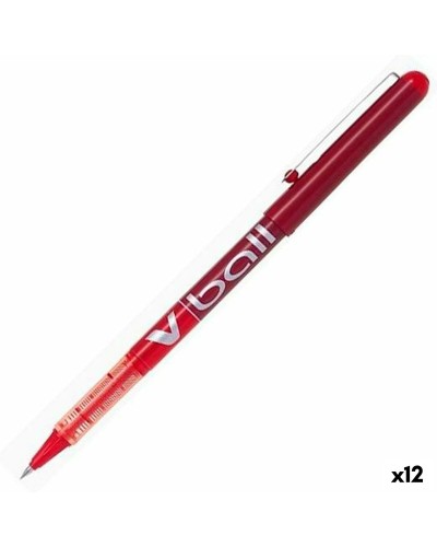 Pilot V Ball Tintenroller mit feiner Spitze, Rot, 0,5 mm (12er Pack)
