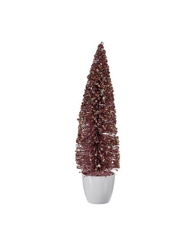 Arbre de Noël Rose Doré 10x38cm Plastique - Décoration de Noël Attrayante
