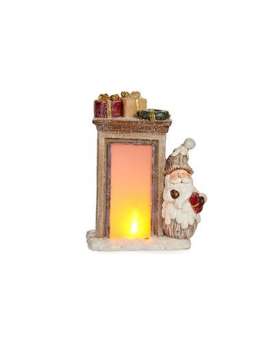 Figura de Papá Noel LED de Cerámica 45 x 32 cm, Decoración Festiva Navideña.
