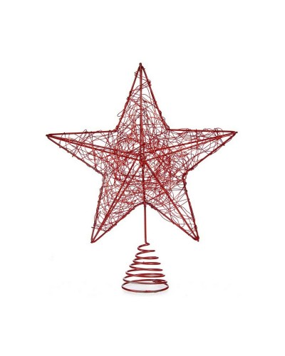 Stella di Natale Artificiale Rossa in Plastica, Decorazione Natalizia