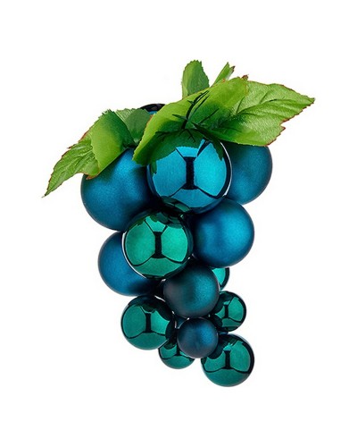 Weihnachtskugel Kunststoff Traube Blau 15x15x20 cm - Baumschmuck
