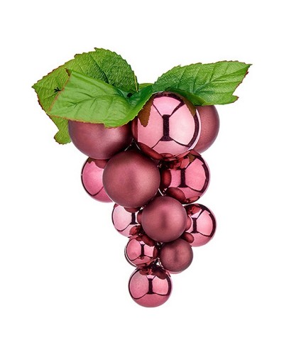 Decorative Christmas Ball Grape Pink Plastic 18x18x28 cm
