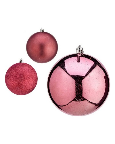 Joulupallot Ø 10 cm 6 osaa Pinkki Muovinen