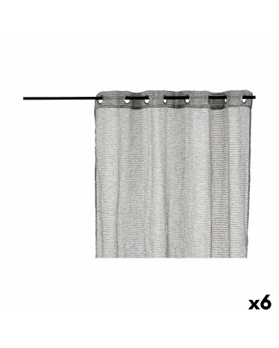 Grey Panel Curtain 140x260cm - Set of 6 - Privacy and Light Control
