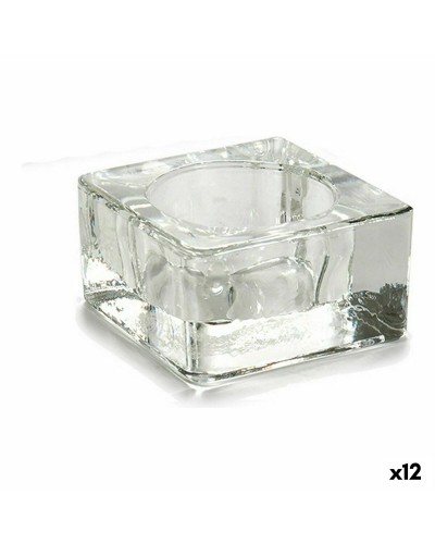 Portavelas Vidrio Transparente 6 x 3 x 6 cm - Set de 12
