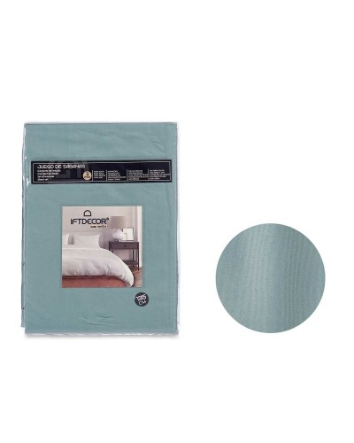 French Wing Green Cotton Sheets, 3-Piece Set
