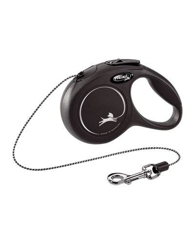Correa retráctil Flexi New Classic para gatos, 3 m, negro, XS
