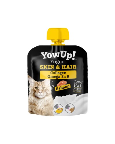 YowUp Aliment pour Chats Peau et Pelage au Saumon, Pack de 10 Unités
