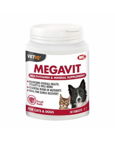VetIQ Mark & Chappell Dog and Cat Supplements and Vitamins - 30 Tablets for Health and Wellbeing
