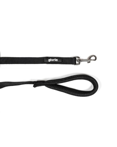 Gloria Black Dog Leash, Size S | Durable and Comfortable for Safe Walks
