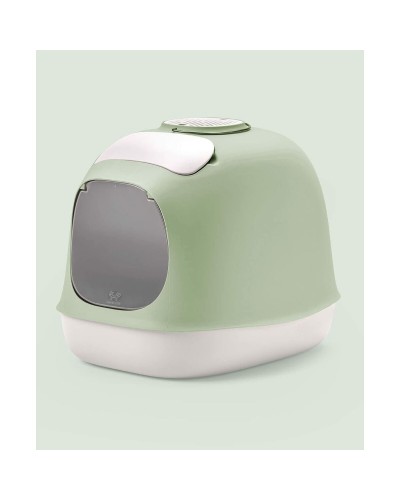 United Pets Olive Green Cat Bed, 40 x 50 cm - Soft Shelter for Pets
