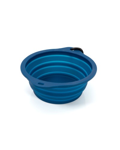 Gloria Faltbare Futternapf für Haustiere | 550 ml | Silikon und Aluminium | Hellblau
