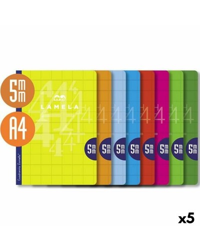 A4 Collegeblock Lamela Mehrfarbig 5er Pack
