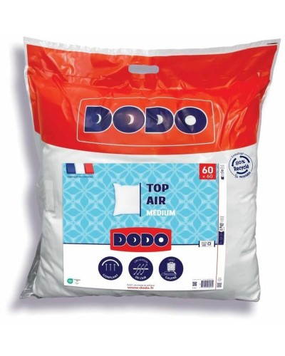 Almohada Dodo Medium Top Air | Relleno de Espuma Viscoelástica | Blanco | 60x60 cm | Confort y Soporte

