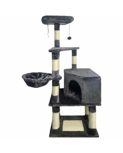 Arbre à chat SWIFTY | Élégant Gris Foncé | Sisal Robuste | Jeu et Affûtage des Griffes
