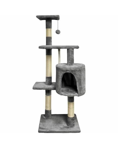 Rascador Paloma Gris Oscuro para Gatos, de Madera y Poliéster
