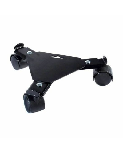 Standaard voor bloempot met wielen Nature Zwart Metaal (Ø 27/37 x 6 cm)