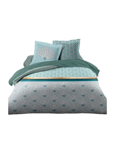 Noorse hoes HOME LINGE PASSION Wit Smaragdgroen Tweepersoonsbed 240 x 260 cm